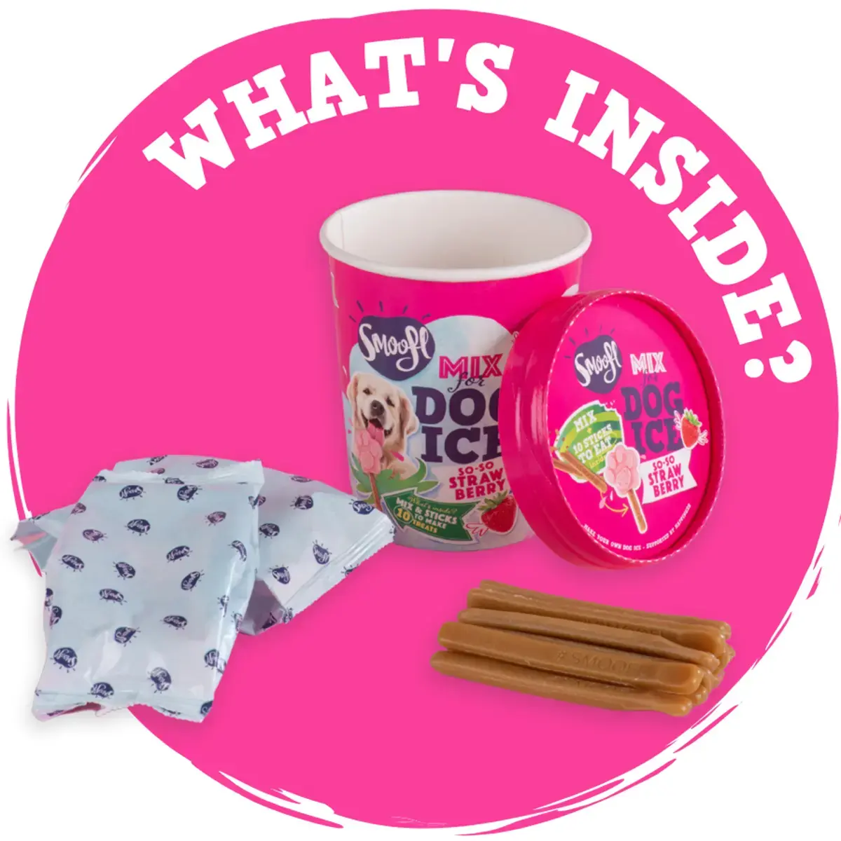 Smoofl Mix voor Hondenijs – Aardbei