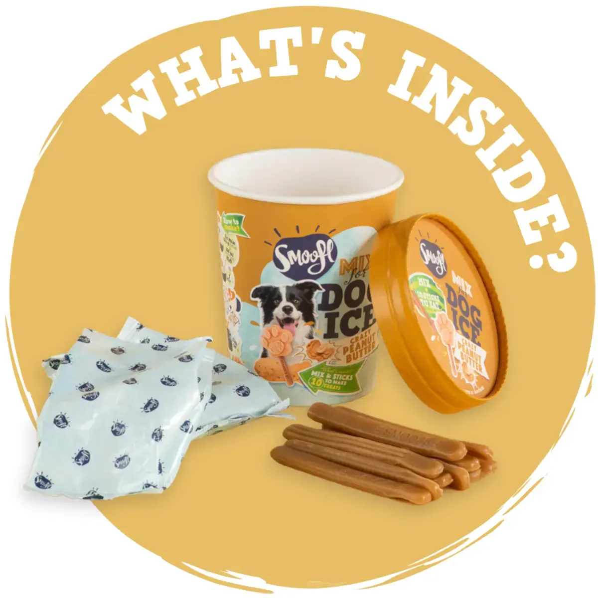 Smoofl Mix voor Hondenijs – Pindakaas