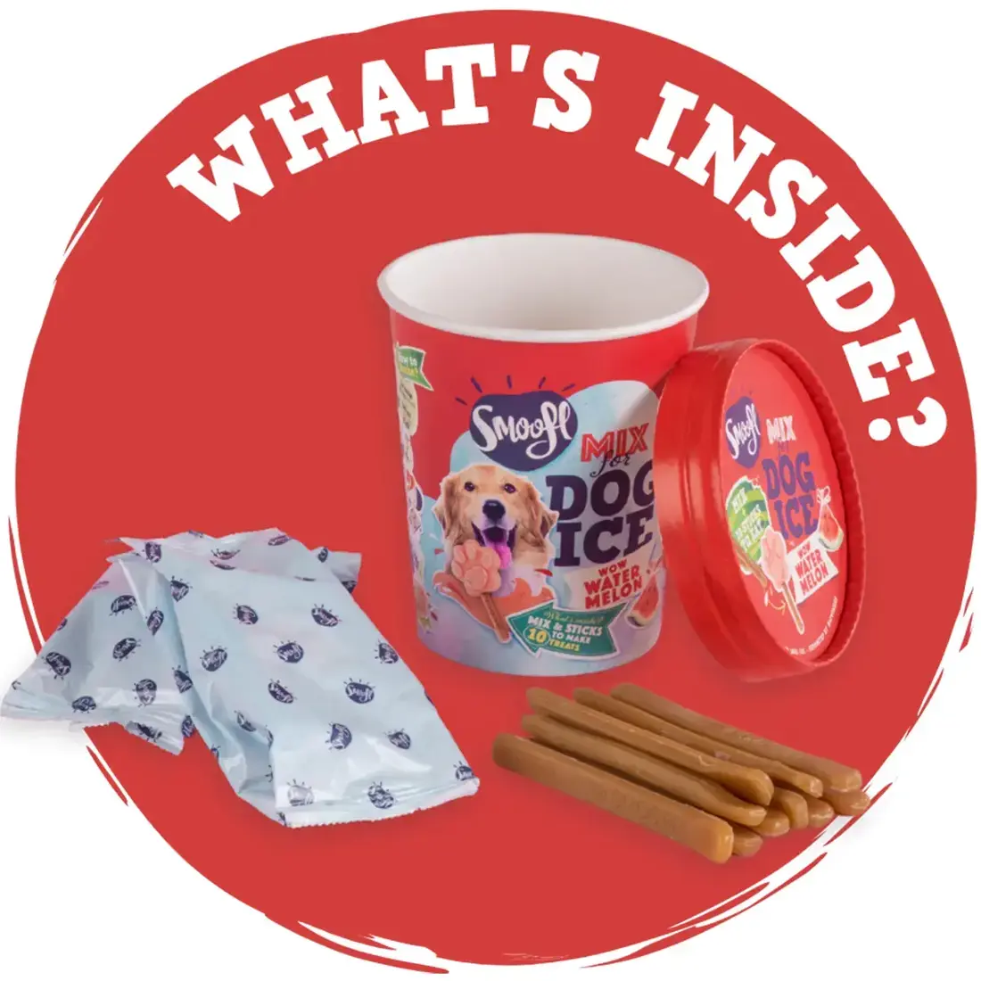 Smoofl Mix voor Hondenijs – Watermeloen