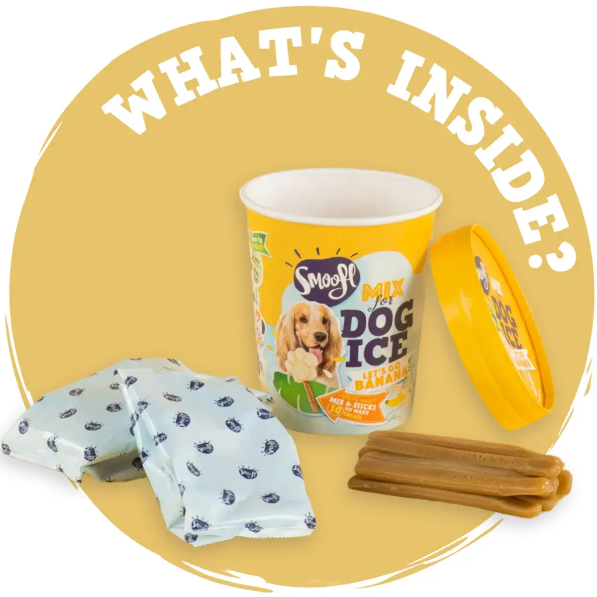 Smoofl Mix voor Hondenijs – Banaan