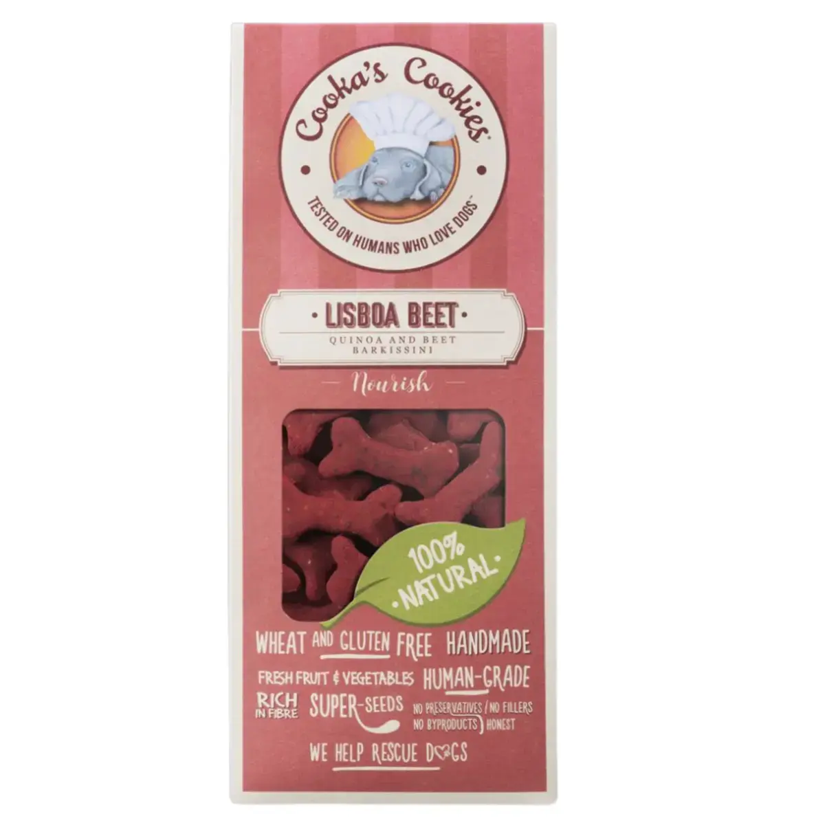 Cooka’s Cookies Natural Dog Treats with Superfoods – Lisboa Beet