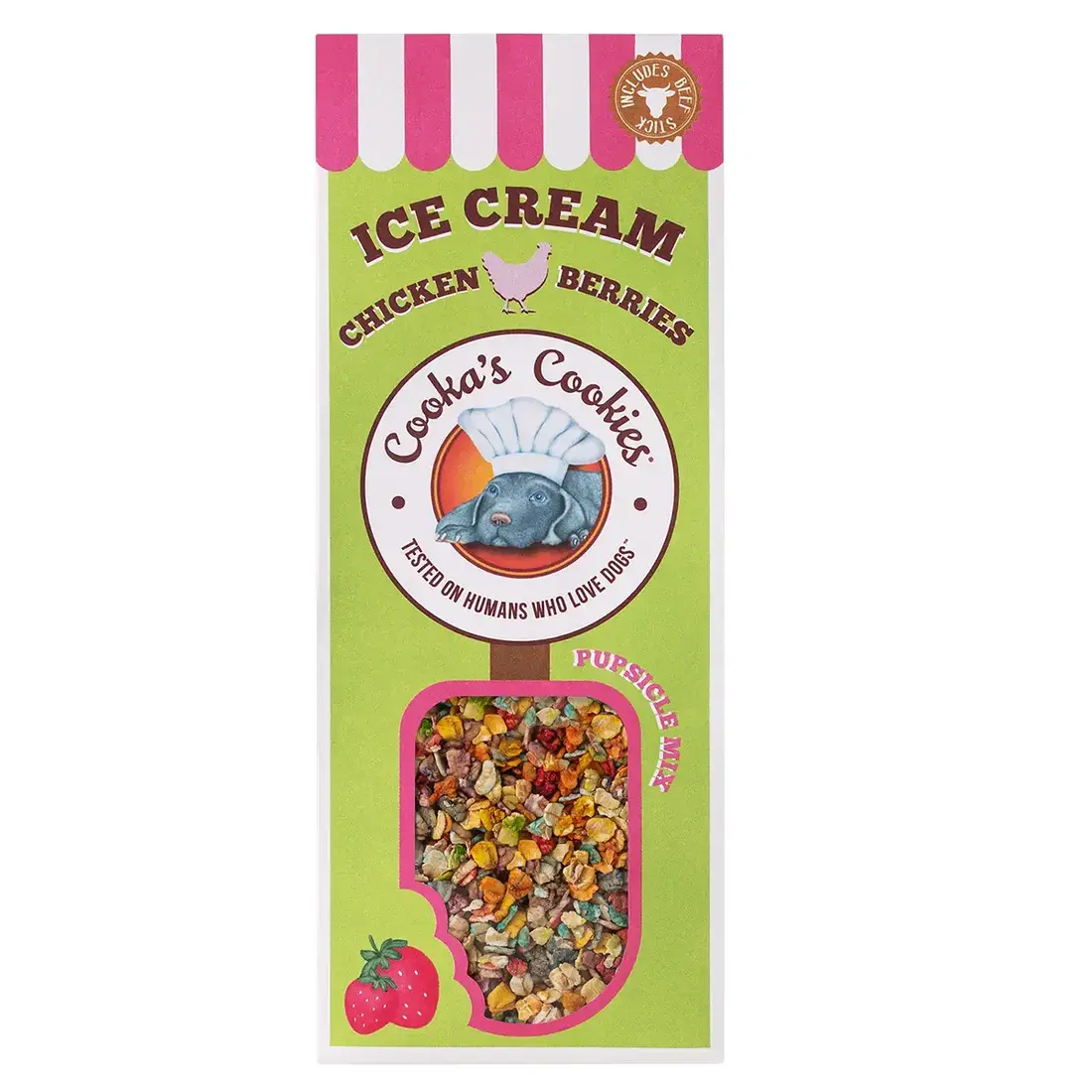 Cooka’s Cookies Ice Cream Mix – Chicken & Berries