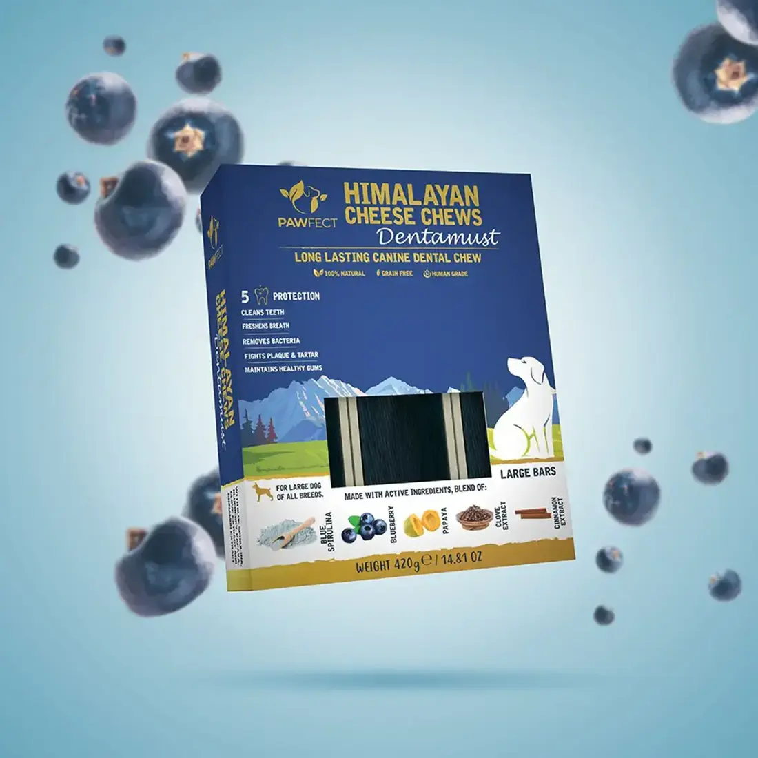 Pawfect Dentamust Bars met Blauwe Bessen