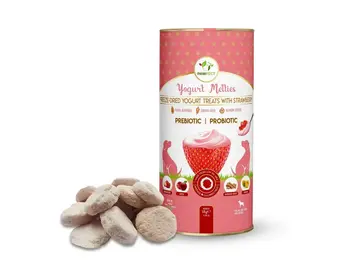 Pawfect Freeze Dried Yoghurt Hondensnack met Aardbei