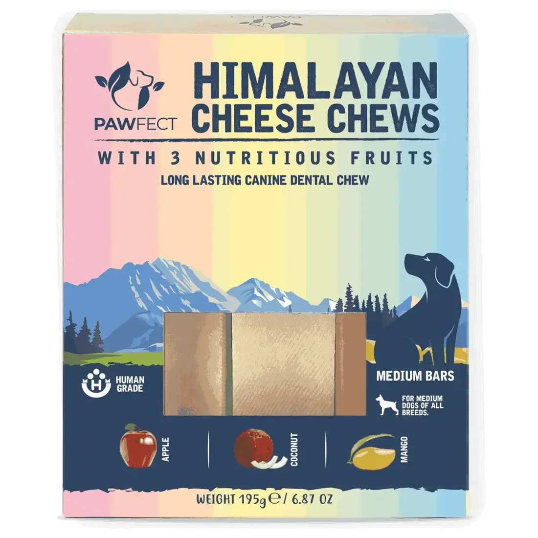 Pawfect Cheese Chew Bar Fruits Medium
