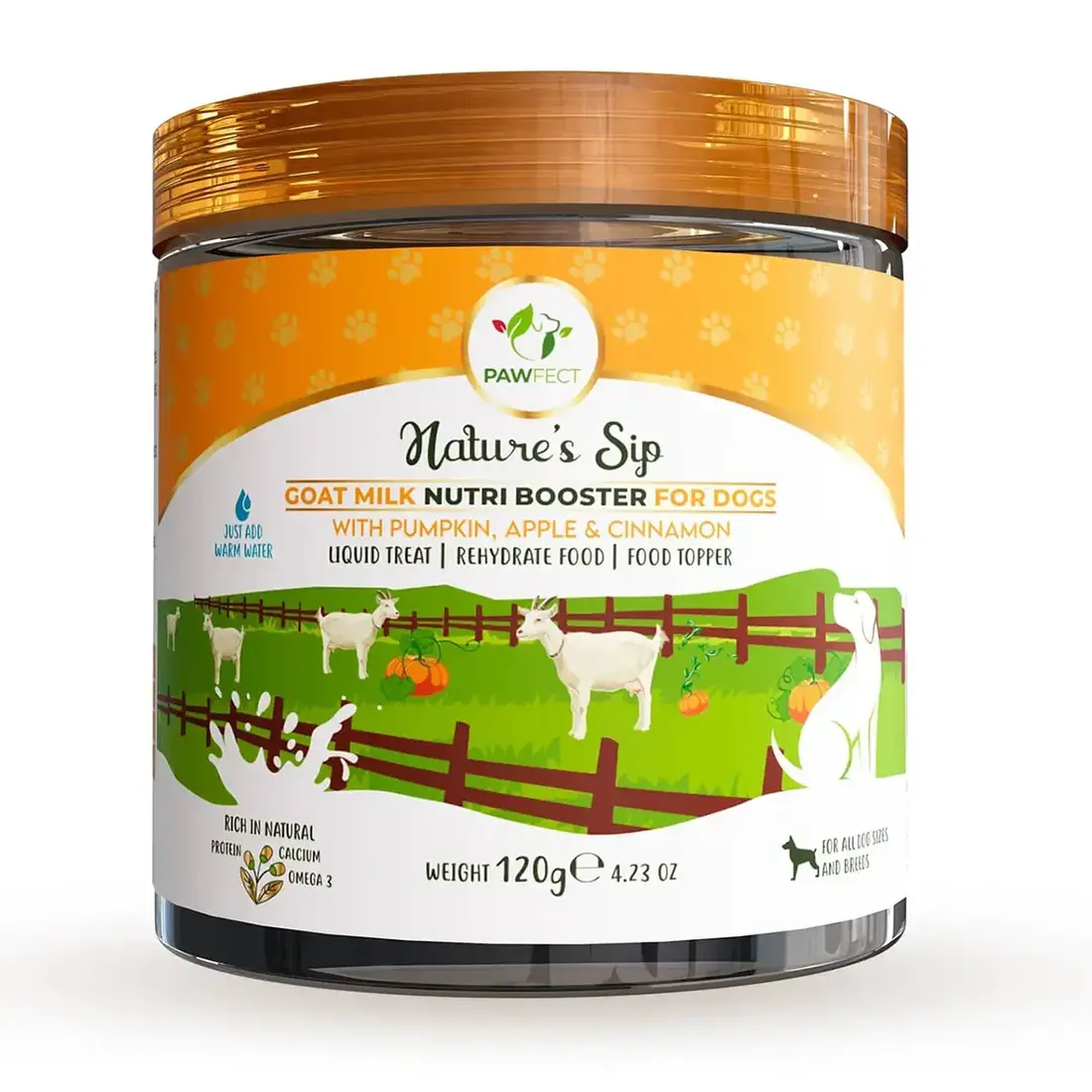 Pawfect 100% Natuurlijke Geitenmelkpoeder Pompoen en Appel