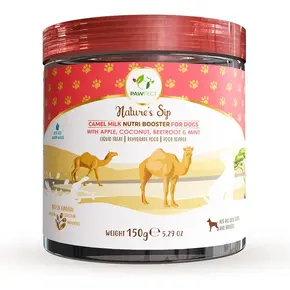 Pawfect 100% Natuurlijke Kamelenmelkpoeder met Appel, Kokos, Rode Biet en Lijnzaad