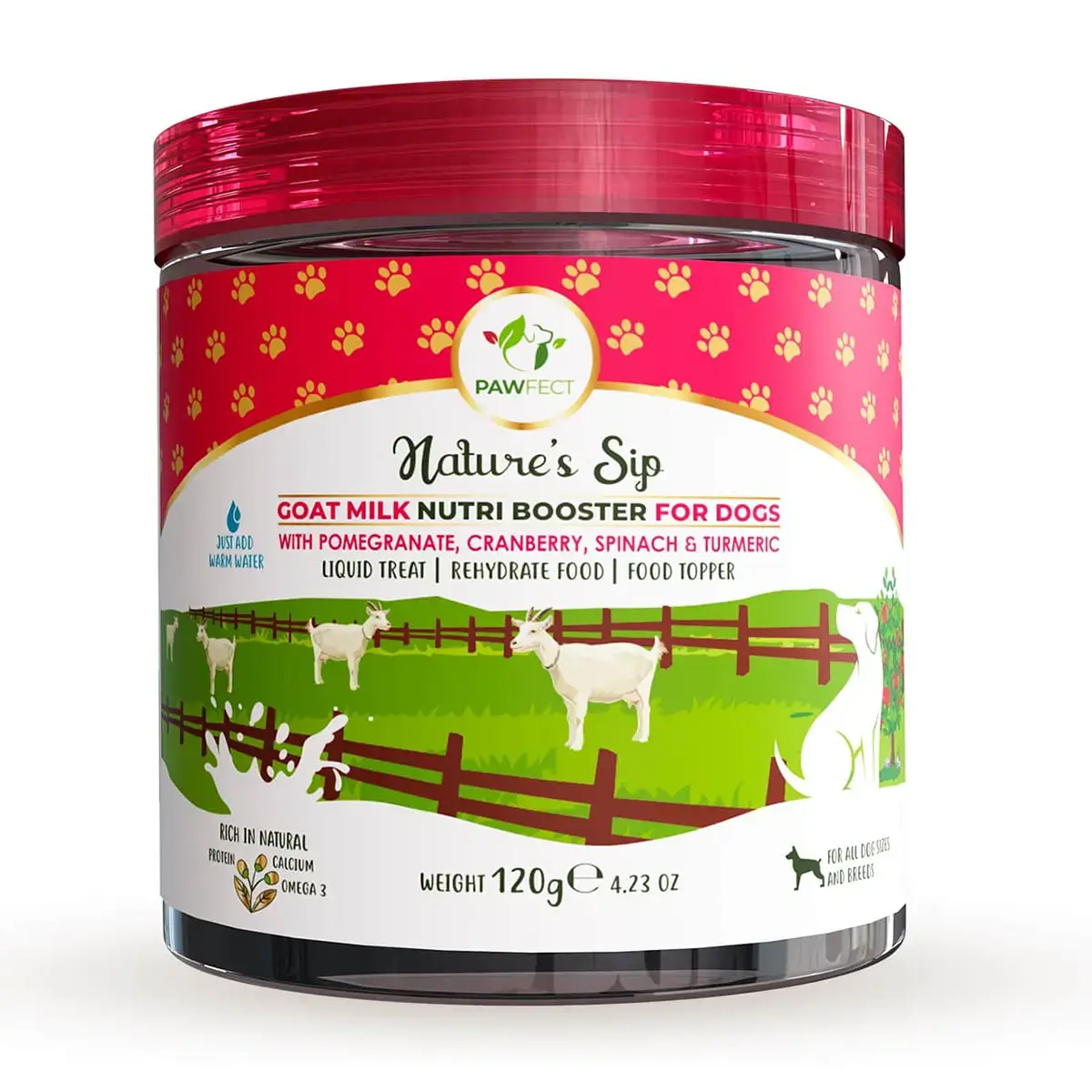 Pawfect 100% Natuurlijke Geitenmelkpoeder Granaatappel en Cranberry’s