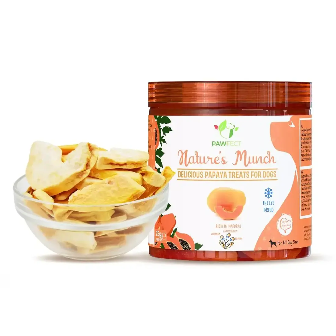 Pawfect Freeze Dried Hondensnack Papaja