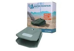 Coolpets Splash Water Fountain Olijfgroen