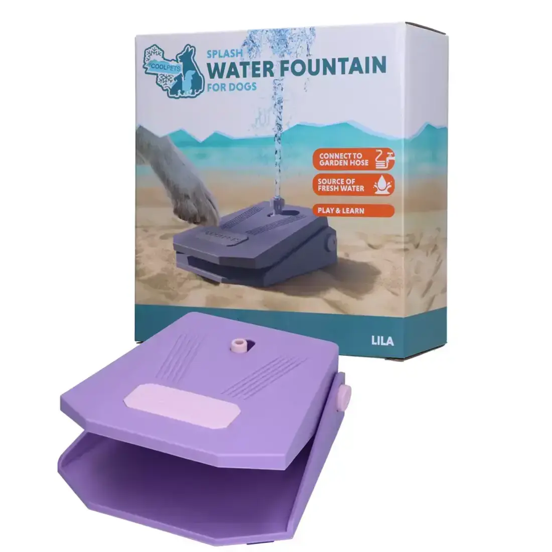 Coolpets Splash Water Fountain Lila