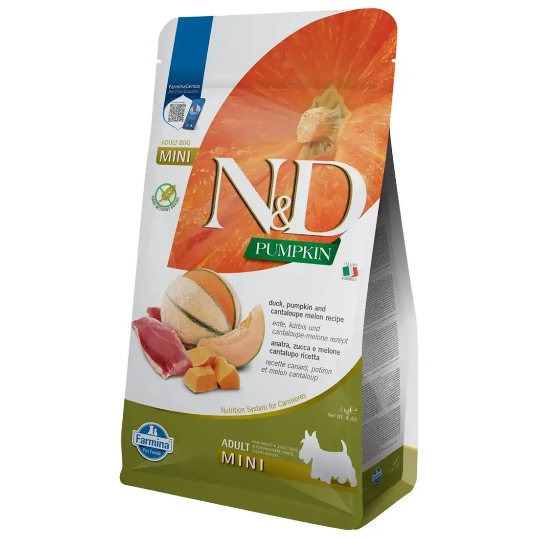 Farmina N&D Pumpkin Eend en Cantaloupe Meloen Adult Mini 2 kg