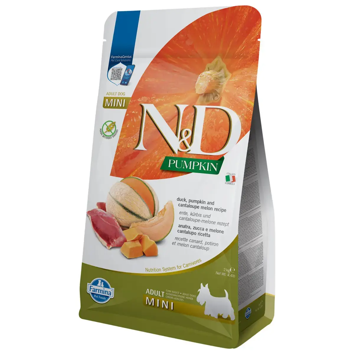 Farmina N&D Pumpkin Eend en Cantaloupe Meloen Adult Mini 2 kg