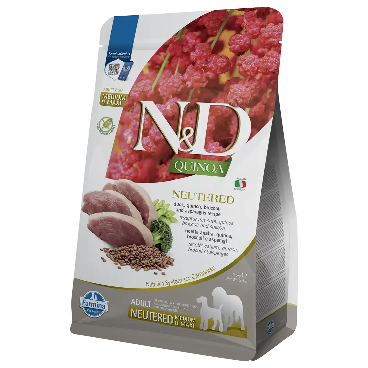 Farmina N&D Quinoa Neutered Eend Adult Medium/Maxi