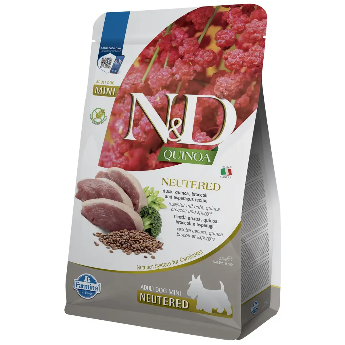 Farmina N&D Quinoa Neutered Eend Adult Mini 2,5 kg