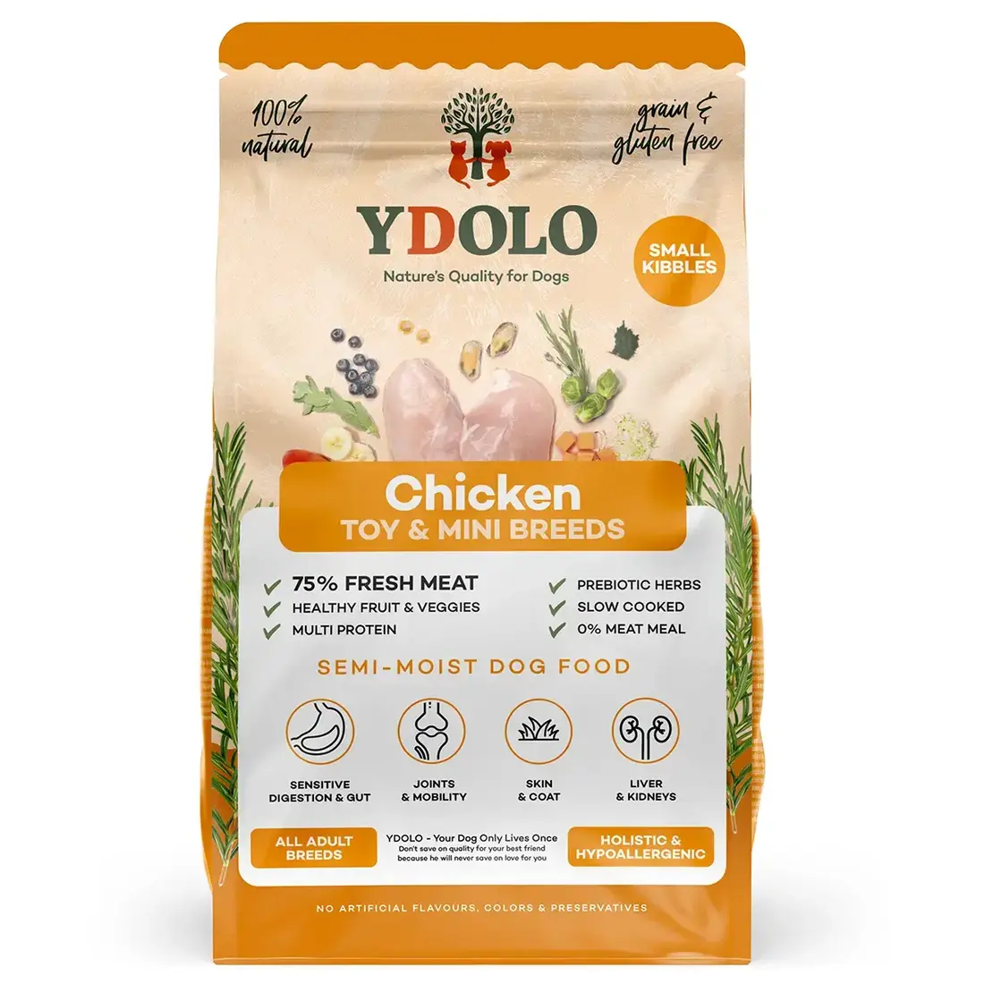 Ydolo Healthy & Pure Semi-Moist Chicken Mini - 700 gram
