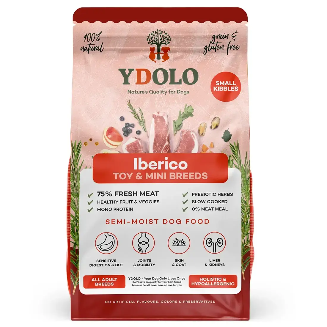 Ydolo Healthy & Pure Semi-Moist Iberico Mini - 700 gram