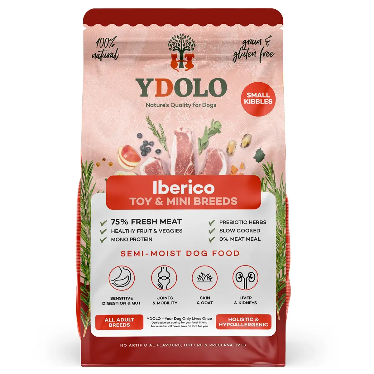Ydolo Healthy & Pure Semi-Moist Iberico Mini - 700 gram