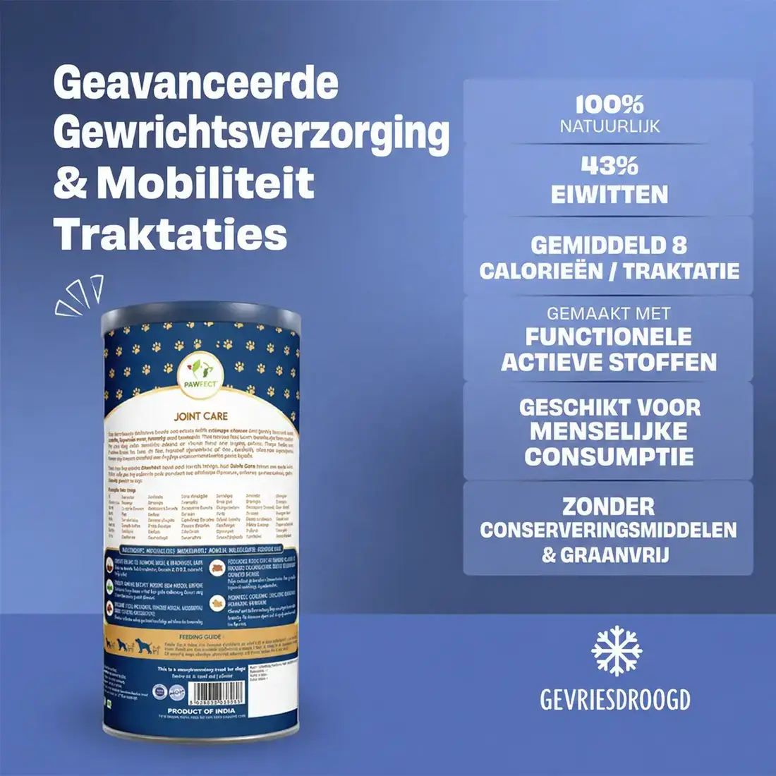 Pawfect Freeze Dried Hondensnack Gewricht Verzorging