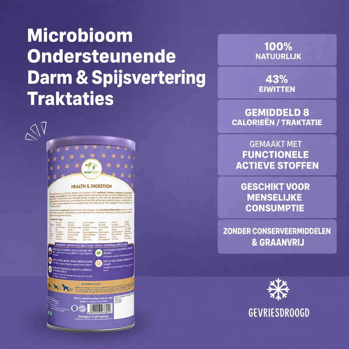 Pawfect Freeze Dried Hondensnack Gezondheid en Spijsvertering