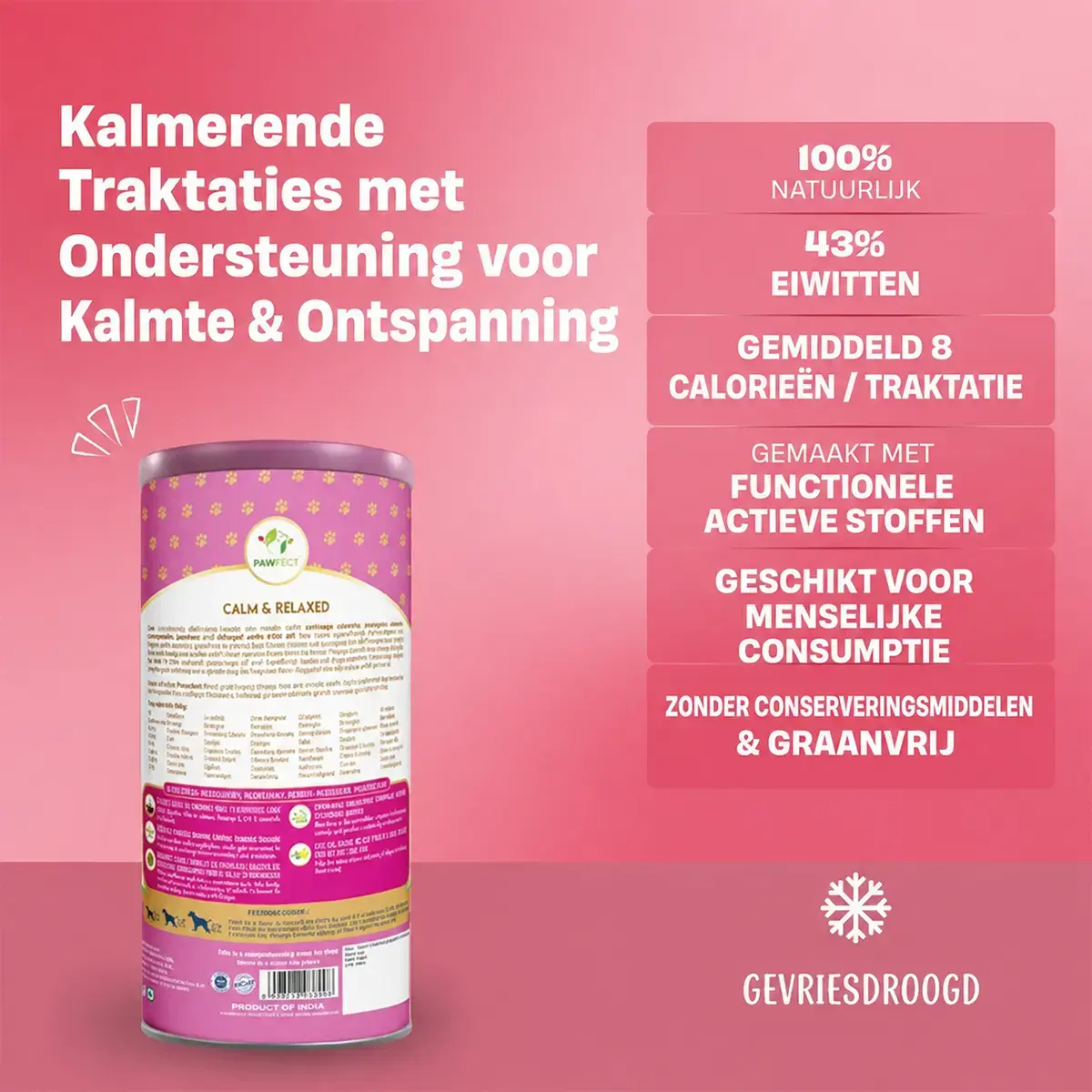 Pawfect Freeze Dried Hondensnack Kalm en Relax