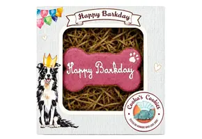 Cooka’s Cookies Happy Barkday Birthday Treat Roze