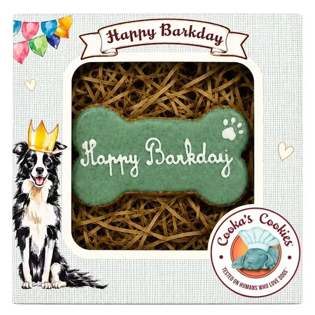 Cooka’s Cookies Happy Barkday Birthday Treat Groen