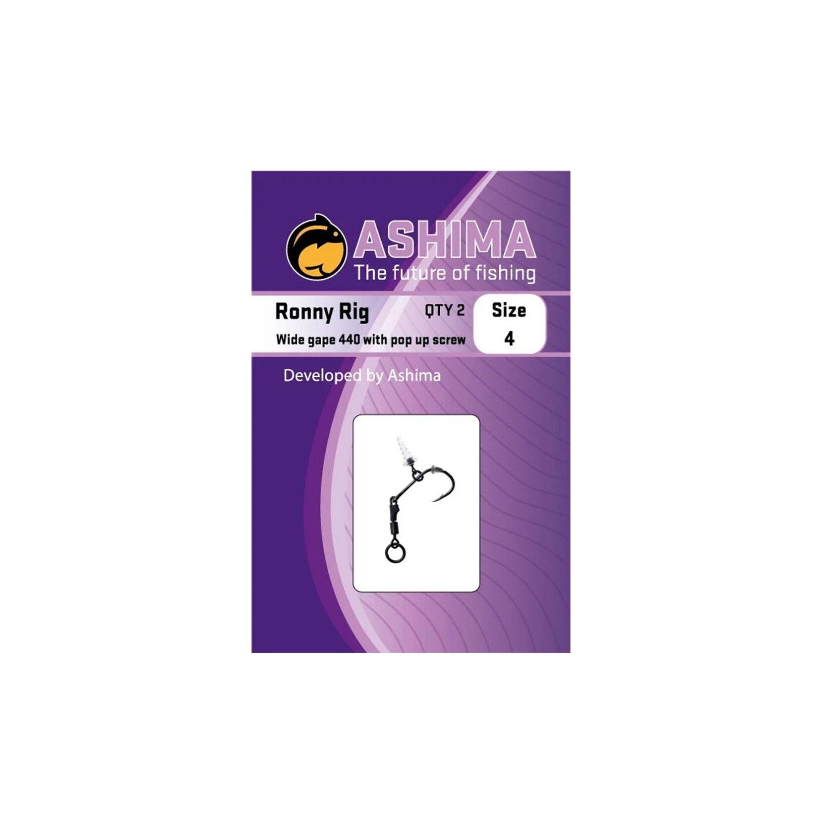 Ashima Ashima Wide Gape Ronny Rig 440 – Kant-en-klare Ronny-rig met Wide Gape-haak voor maximale inhaking