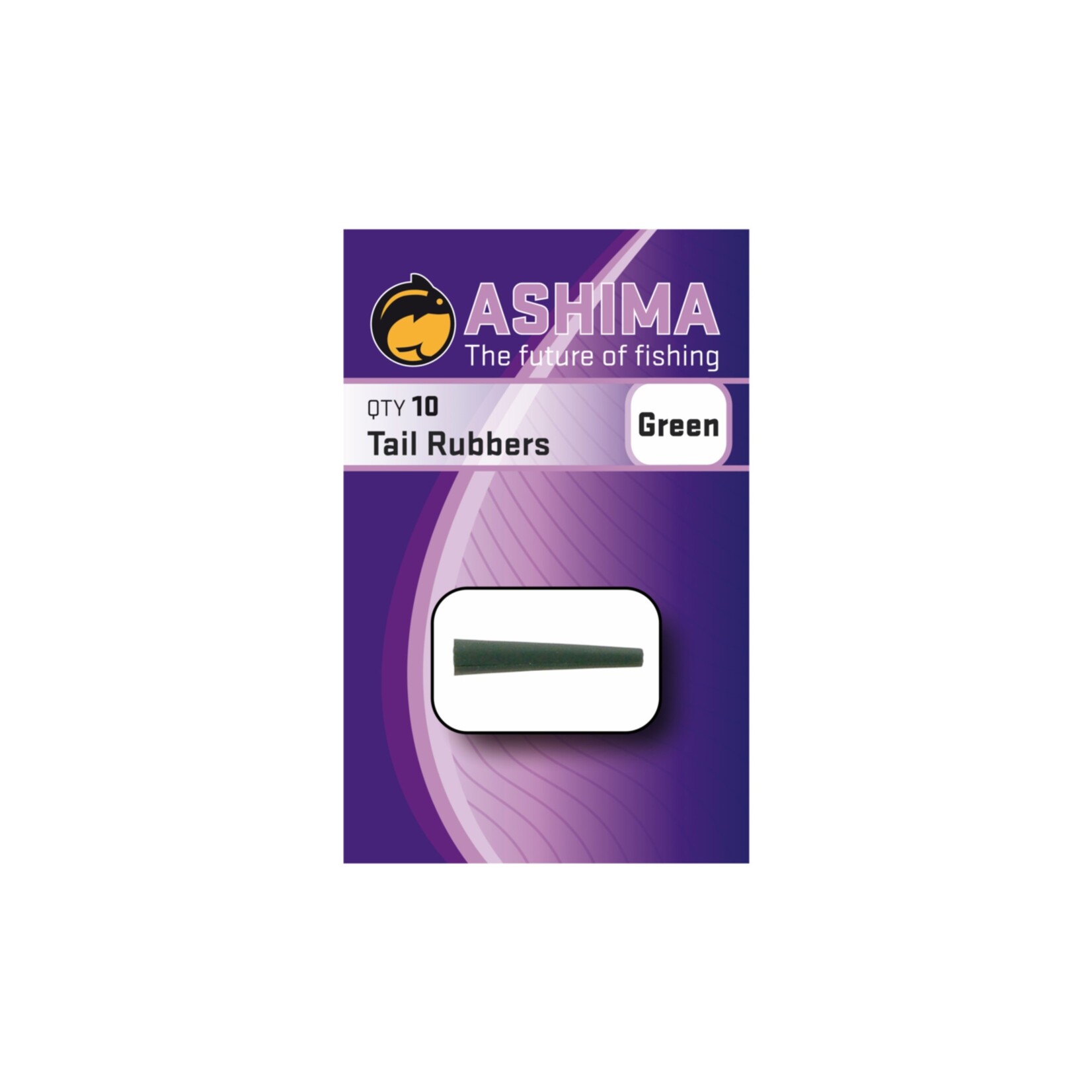 Ashima Ashima Tailrubbers Green/Brown - 10 Stuks voor Top Fishing