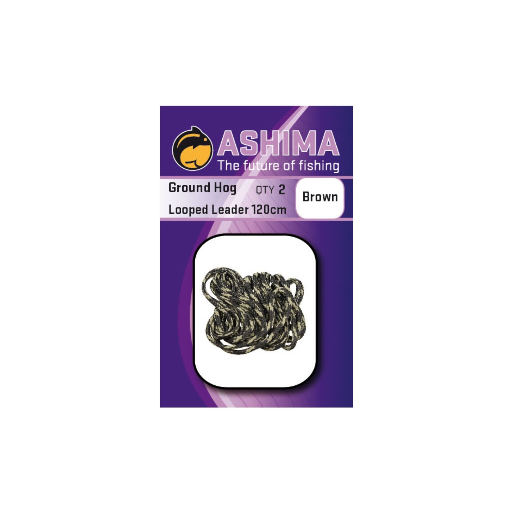 Ashima Ashima Groundhog Leaders Brown 1.20m – Zinkende, kant-en-klare leaders voor veilige karpermontages