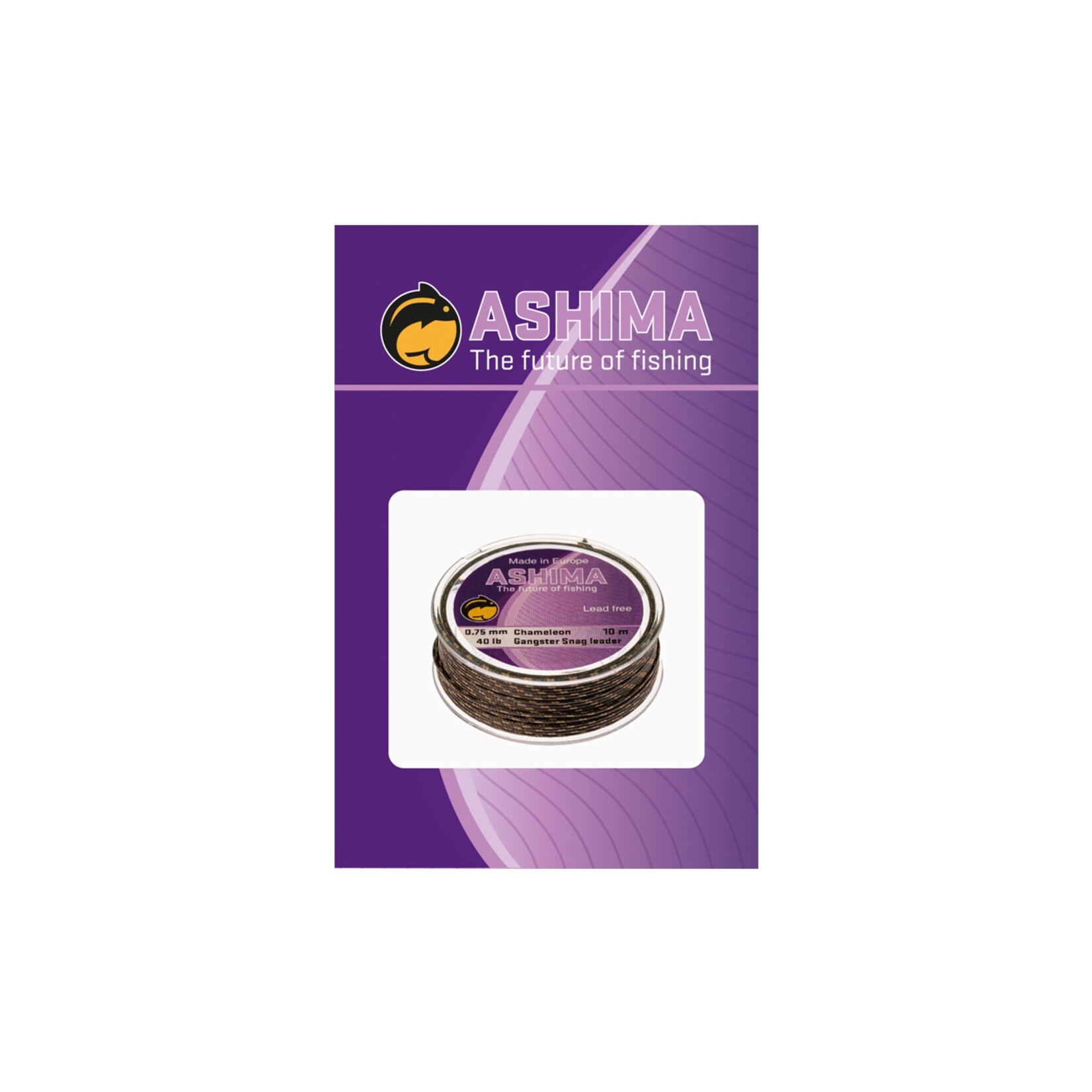 Ashima Ashima Gangster Snag Leader 40lb Chameleon – Sterke, schokbestendige leader voor obstakelrijke wateren