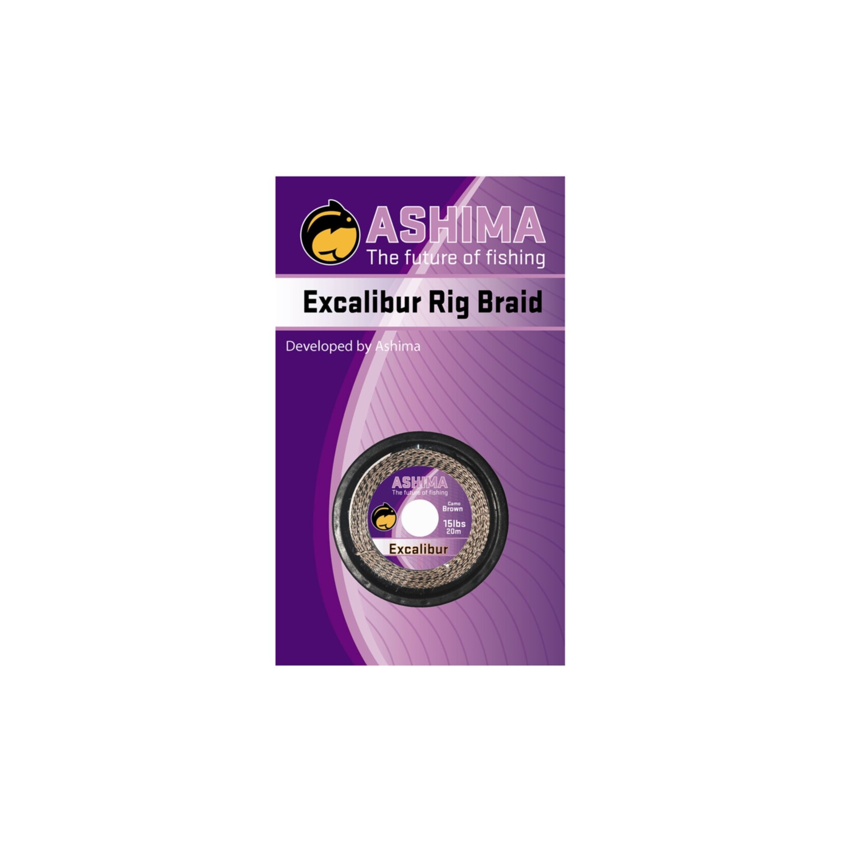 Ashima Ashima Excaliber Camo 25lb 20m – Sterk en slijtvast onderlijnmateriaal met natuurlijke camouflagekleur