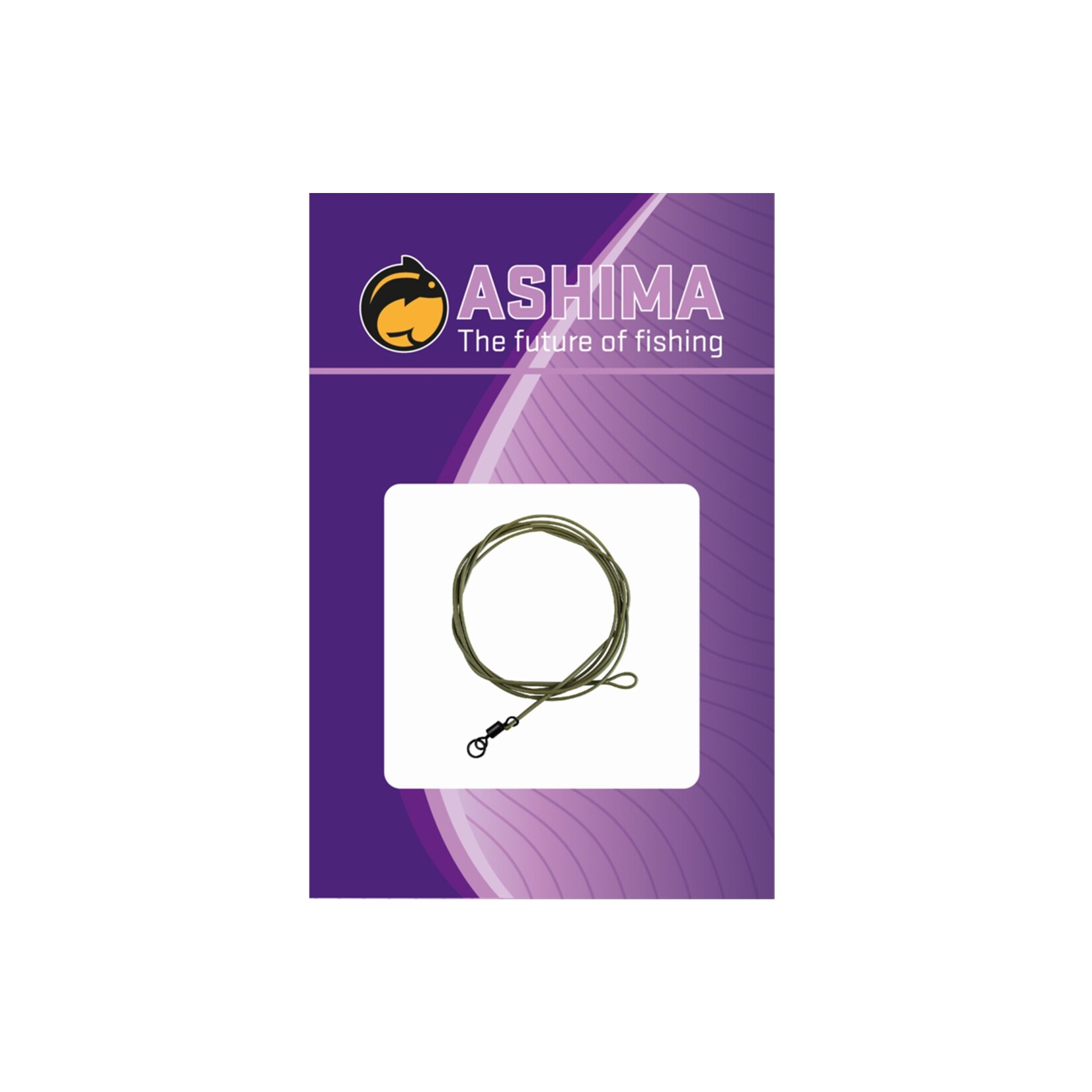 Ashima Ashima Coated Leader Loop/R-swiv 100cm 30lbs - Ideaal voor Vissen