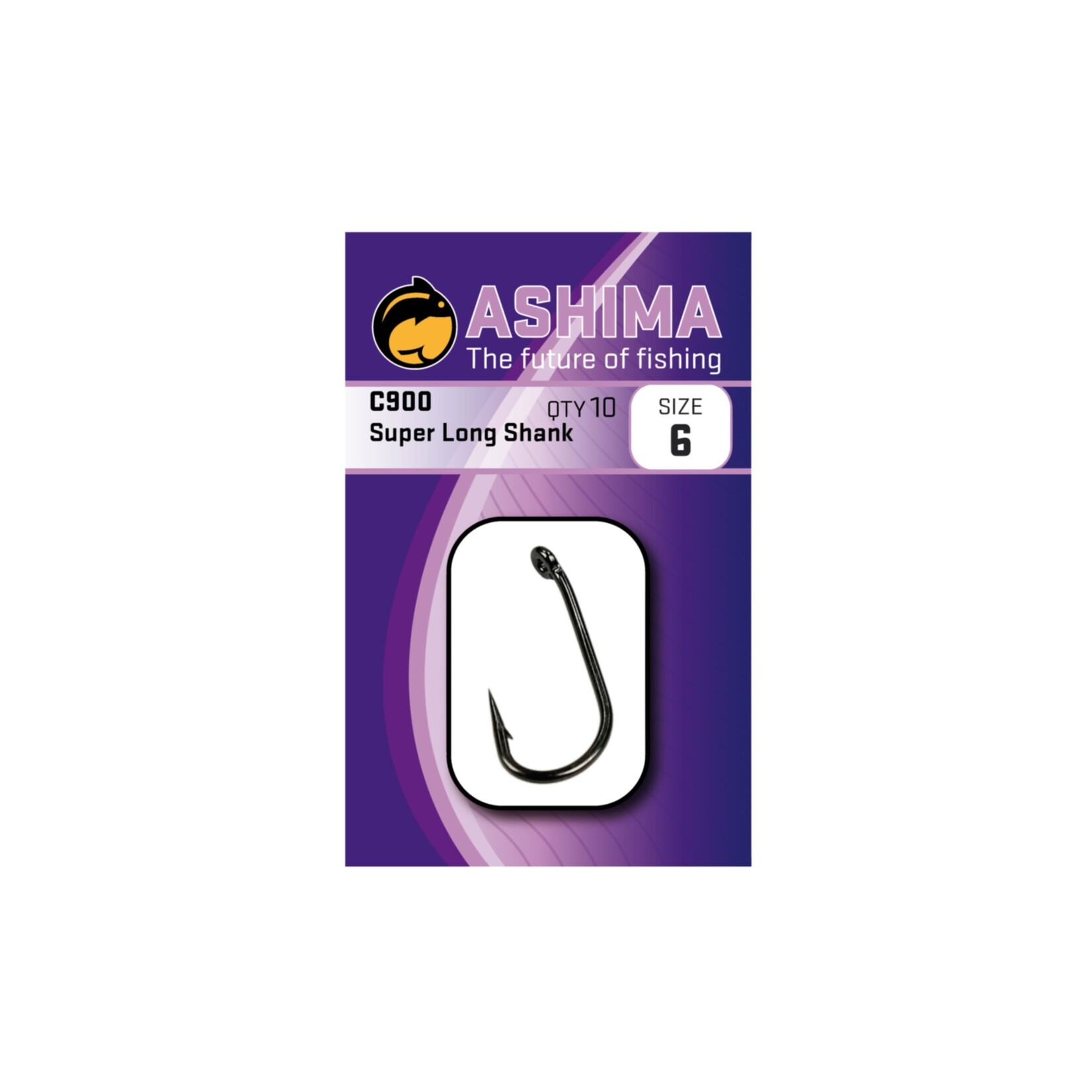 Ashima Ashima C900 Super Long Shank – Extra lange, scherpe haak voor perfecte inhaking bij schuwe karpers