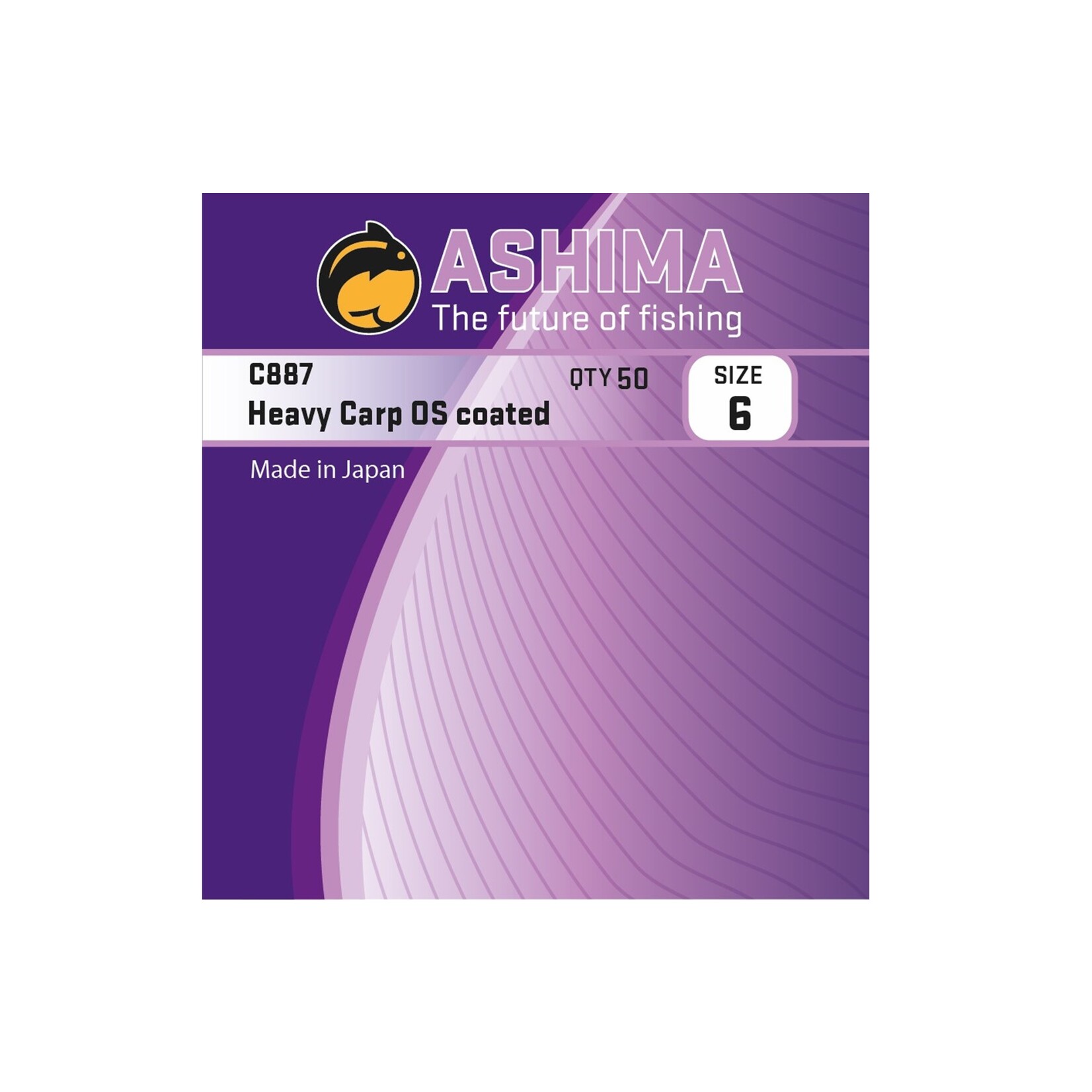 Ashima Ashima C887 Size 6 Heavy Carp Bulk - Duurzame Coated Haak