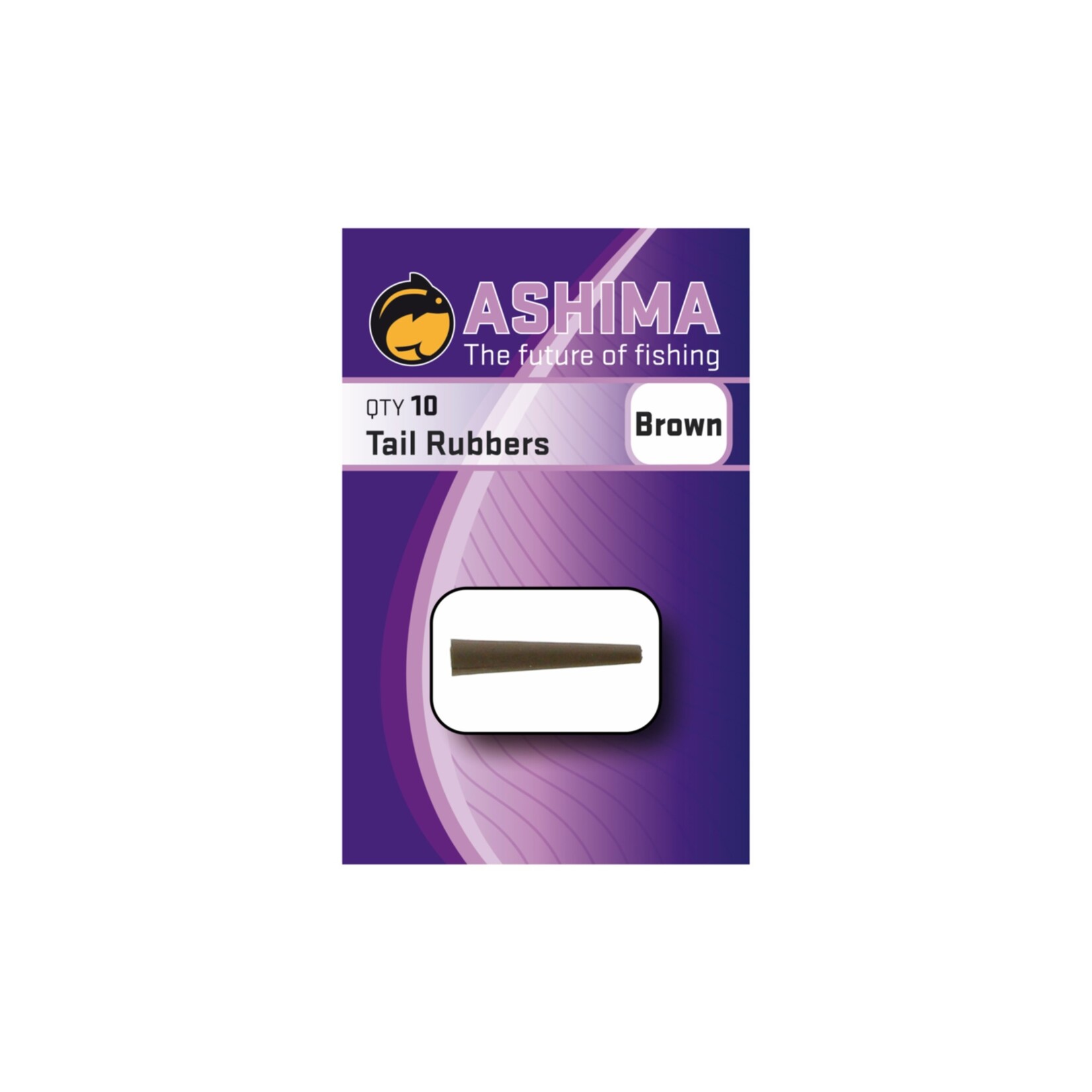 Ashima Ashima Tailrubbers Green/Brown - 10 Stuks voor Top Fishing