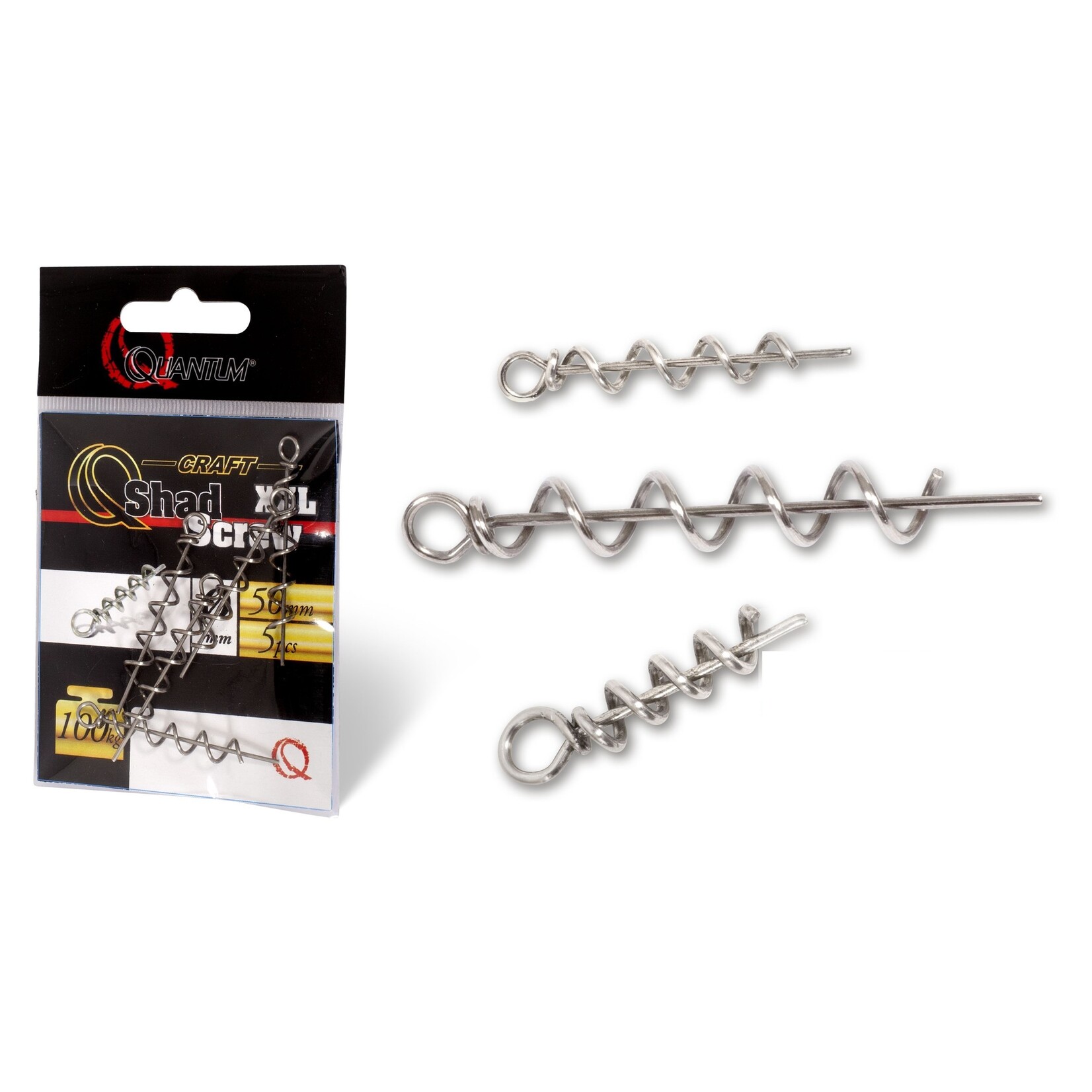 Quantum Quantum 25mm Shad Screws – Set van 6 schroeven voor softbaitmontages - Diameter:4 mm