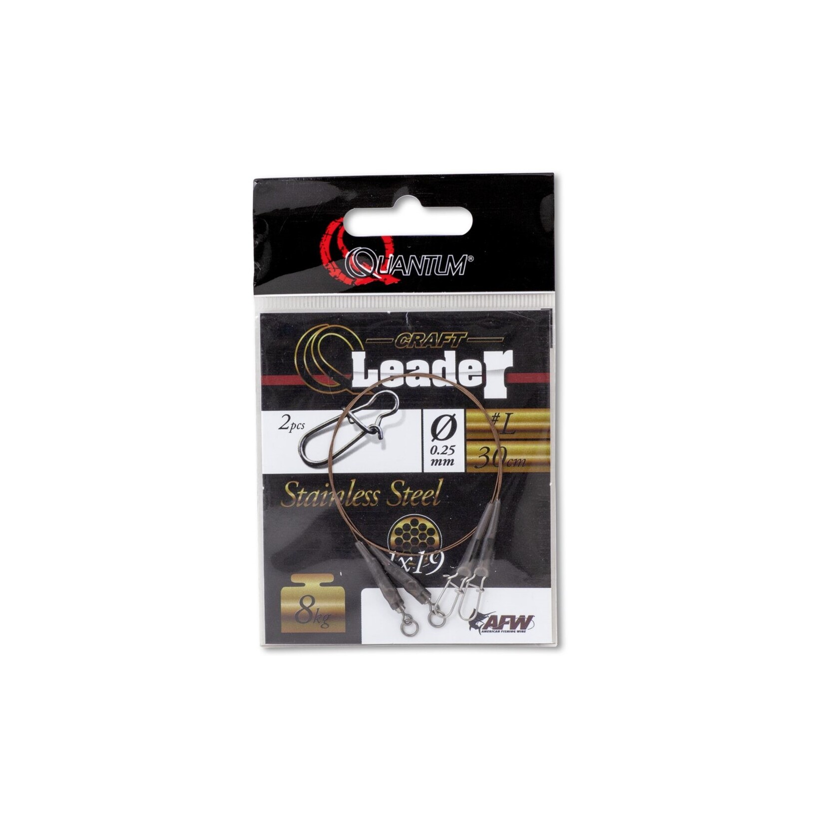 Quantum Quantum Q-Leader Stainless Steel Leader – 30 cm stalen onderlijn voor snoek