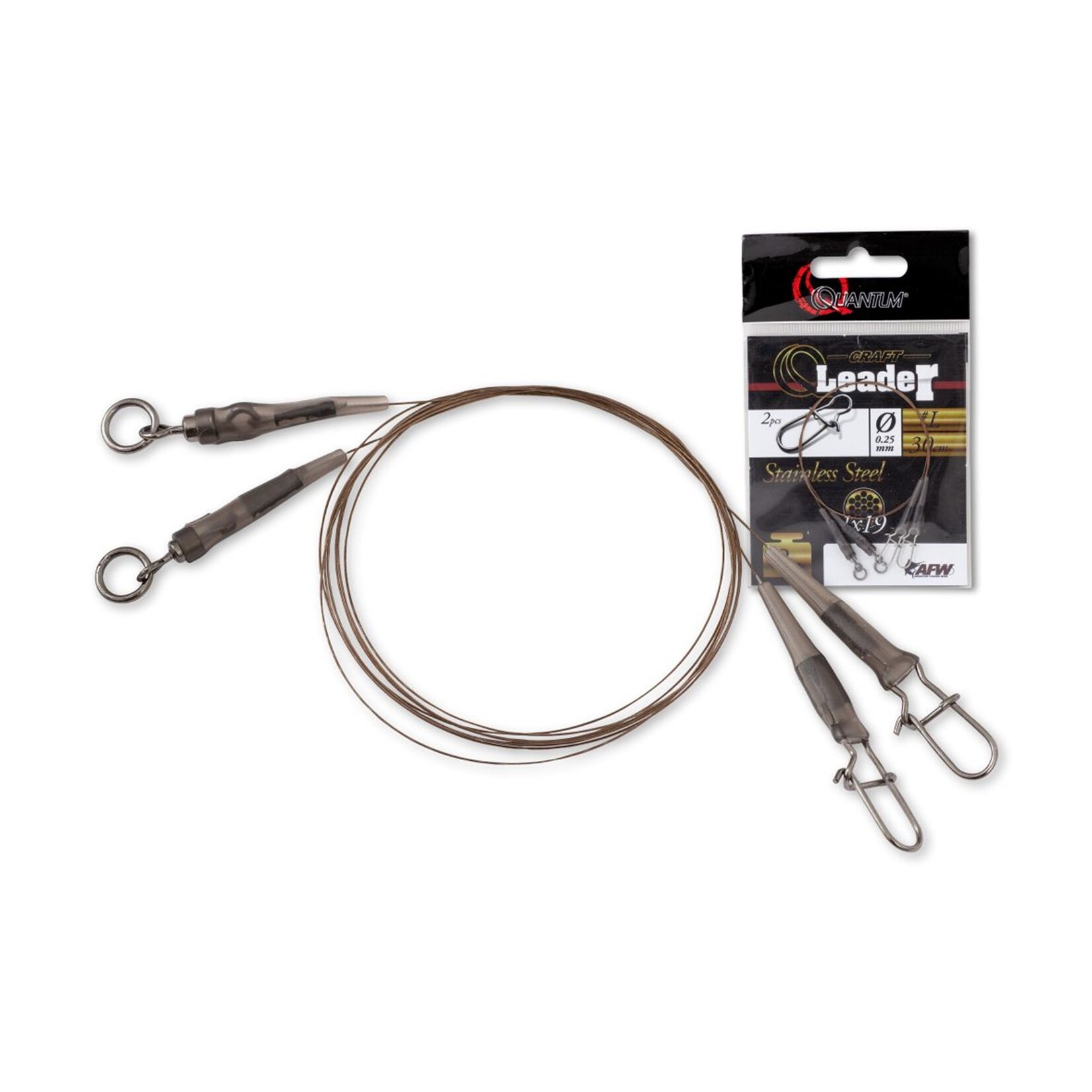 Quantum Quantum Q-Leader Stainless Steel Leader – 30 cm stalen onderlijn voor snoek