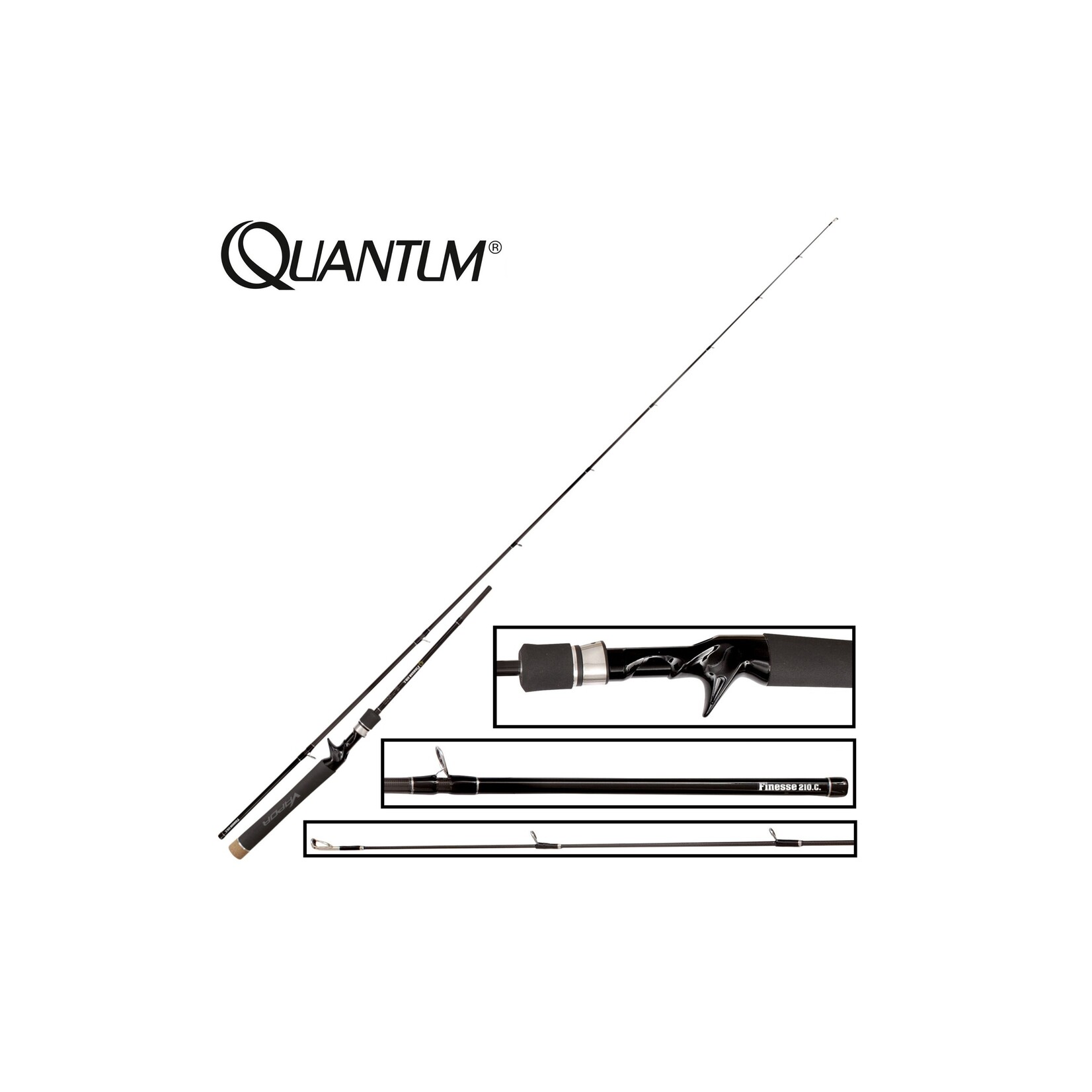 Quantum Quantum Vapor Finesse Baitcaster – 2,10 m Lure & Jig hengel (5–18 g)