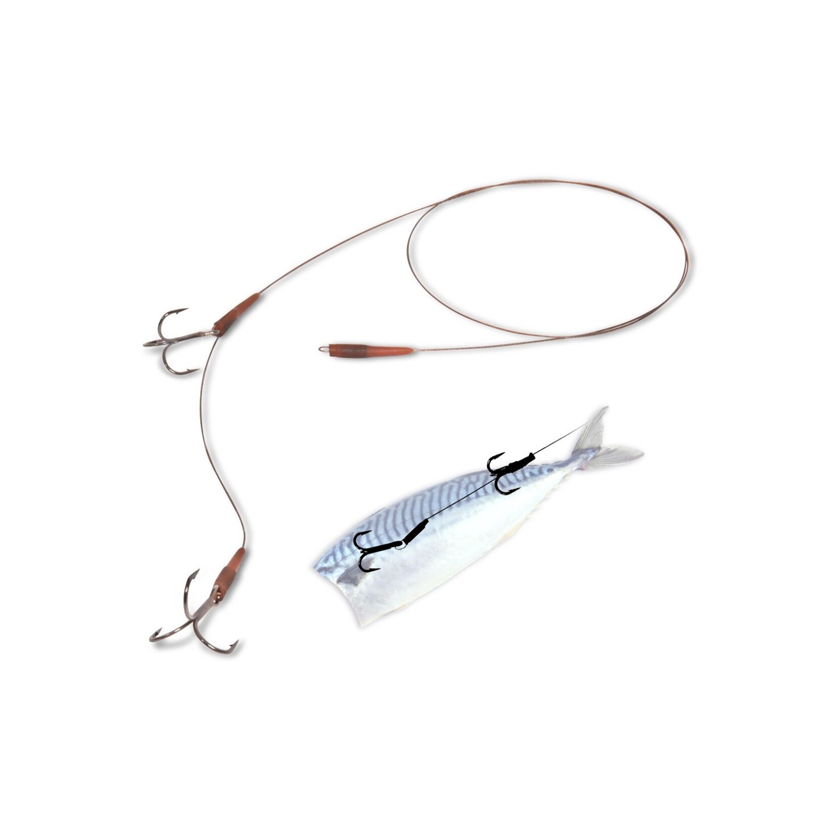 Mr Pike Mr. Pike Bottom Rig Leader – Kant-en-klare onderlijn voor bodemmontages op snoek