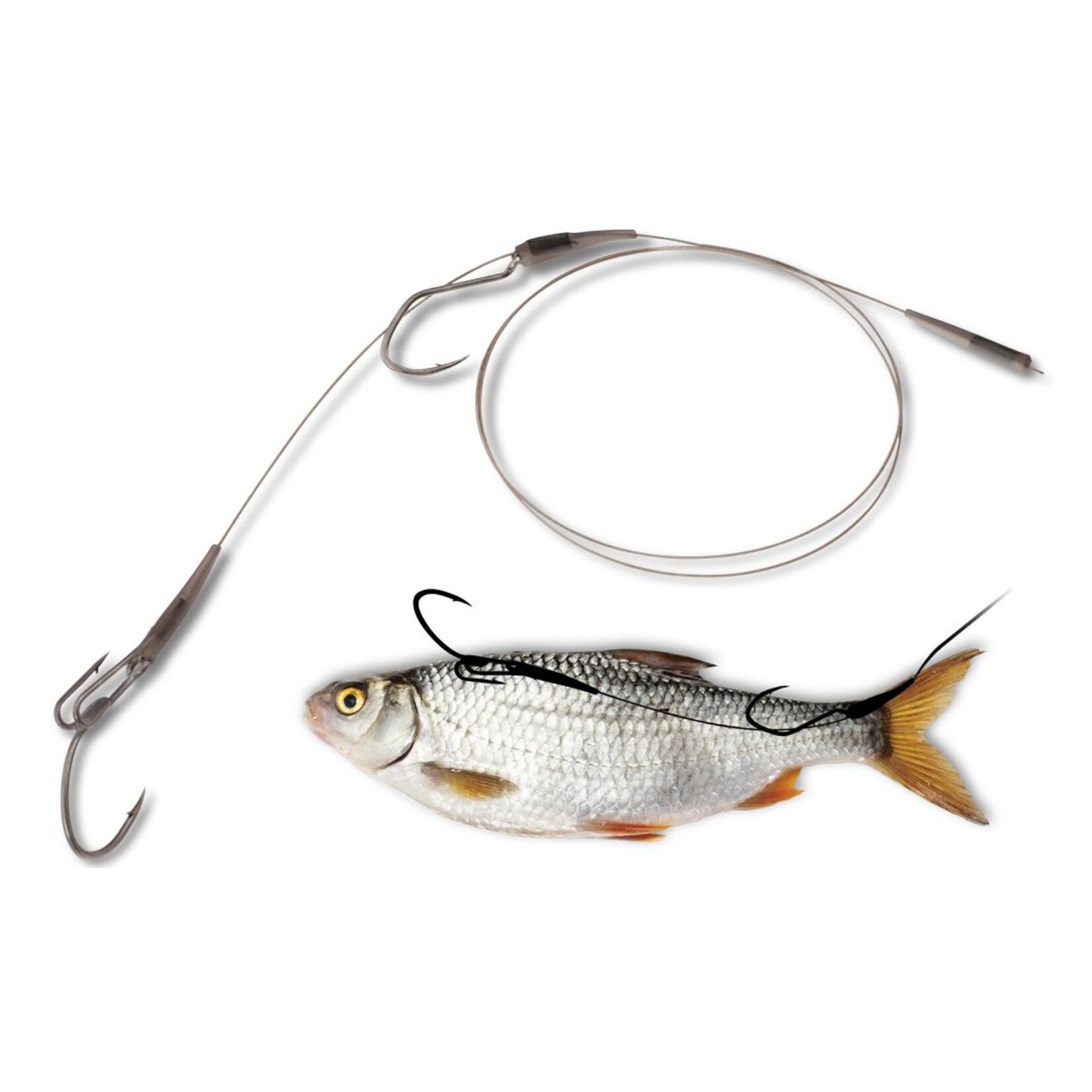 Mr Pike Mr. Pike Onderlijn voor Dobbervisserij met 2+1 Dreg – Kant-en-klaar systeem voor snoek