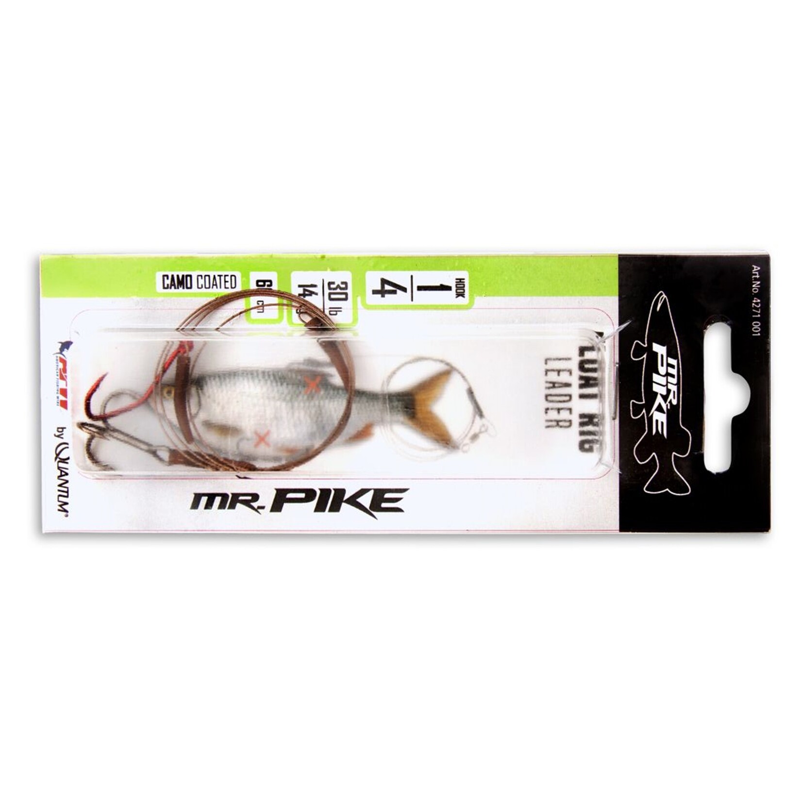 Mr Pike Mr. Pike Onderlijn voor Dobbervisserij met 3 Dreggen – Kant-en-klaar systeem voor snoek