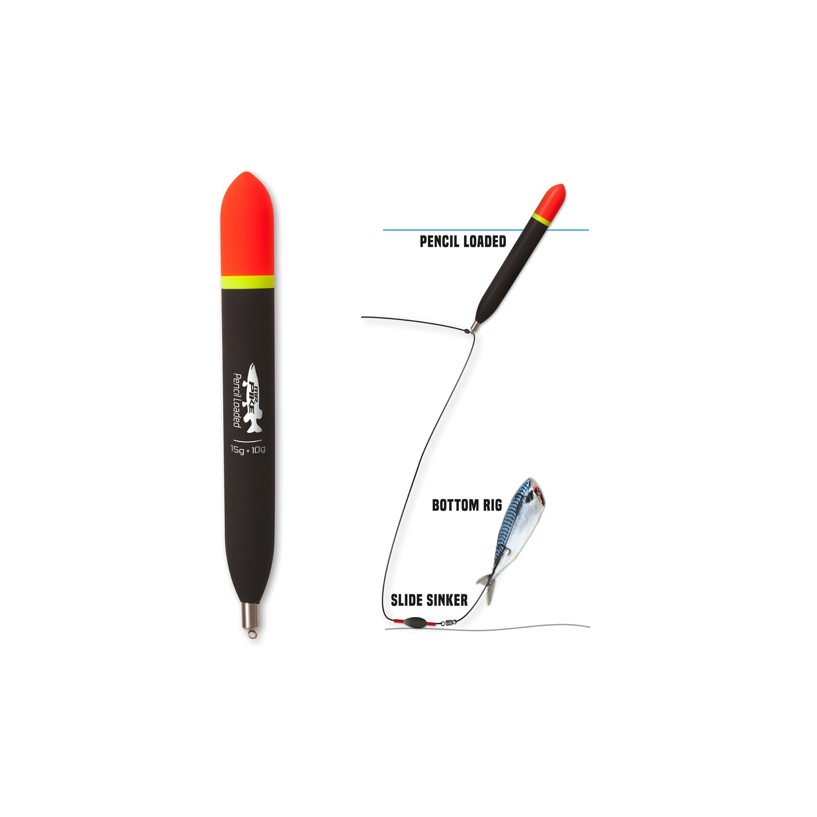 Mr Pike Mr. Pike Pencil Loaded – Slanke dobber met ingebouwd gewicht voor snoek