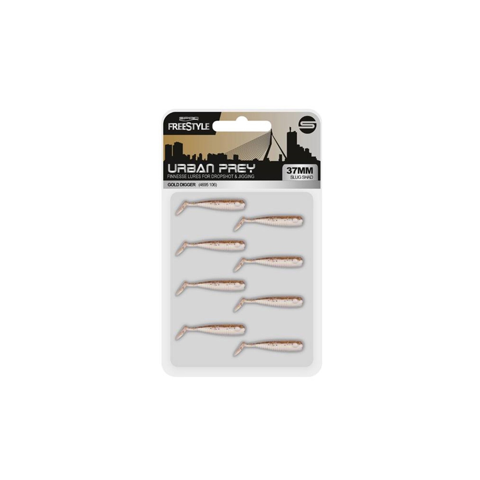 Freestyle FreeStyle Urban Prey Micro Slug – 37mm Finesse Softbait voor Streetfishing