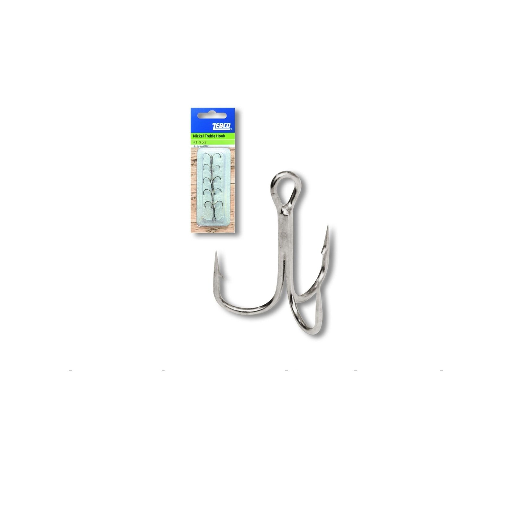 Zebco Zebco Topic Treble Hook Nikkel – Sterke dreg met nikkelafwerking voor roofvis