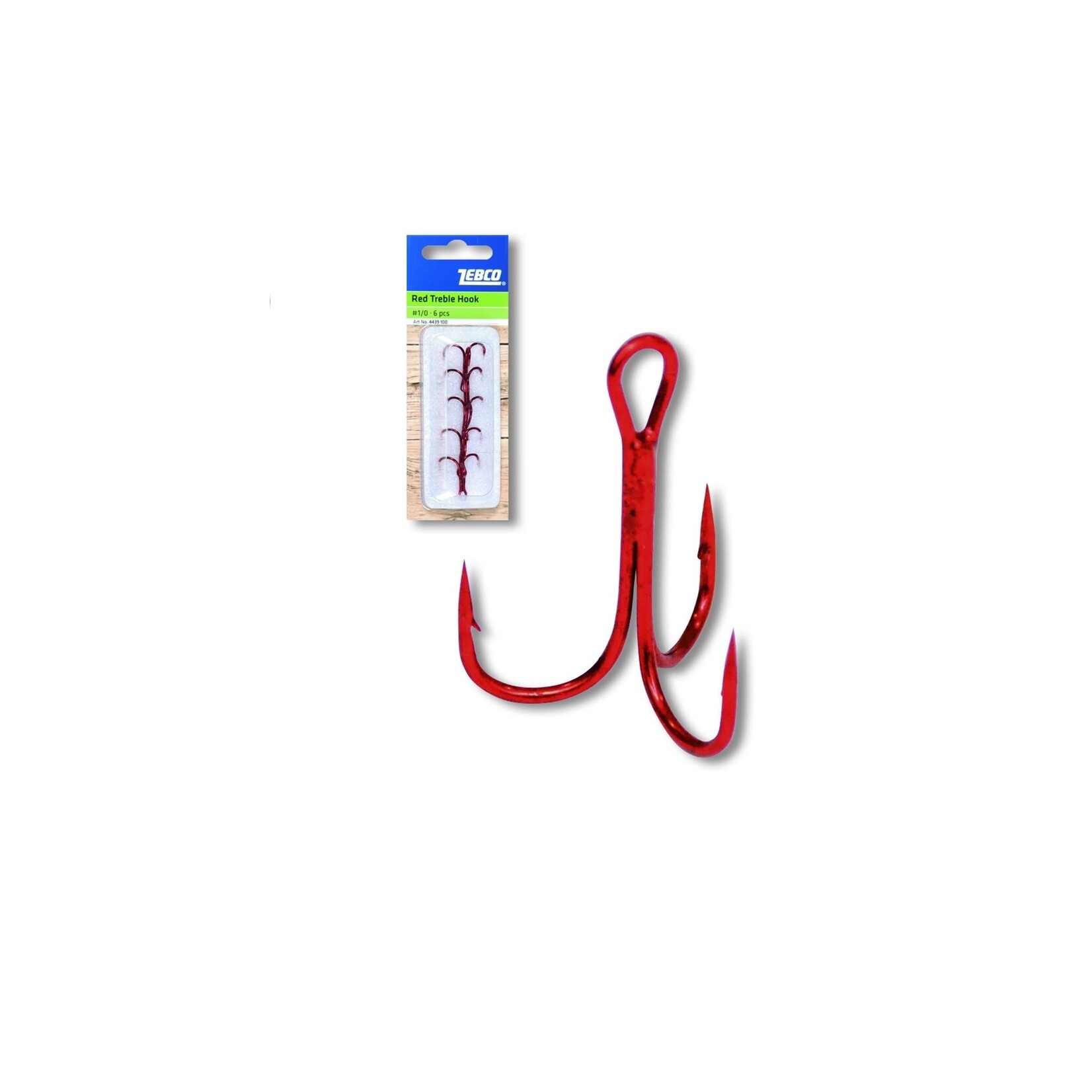 Zebco Zebco Topic Treble Hook Red – Rode dreg voor roofvismontages