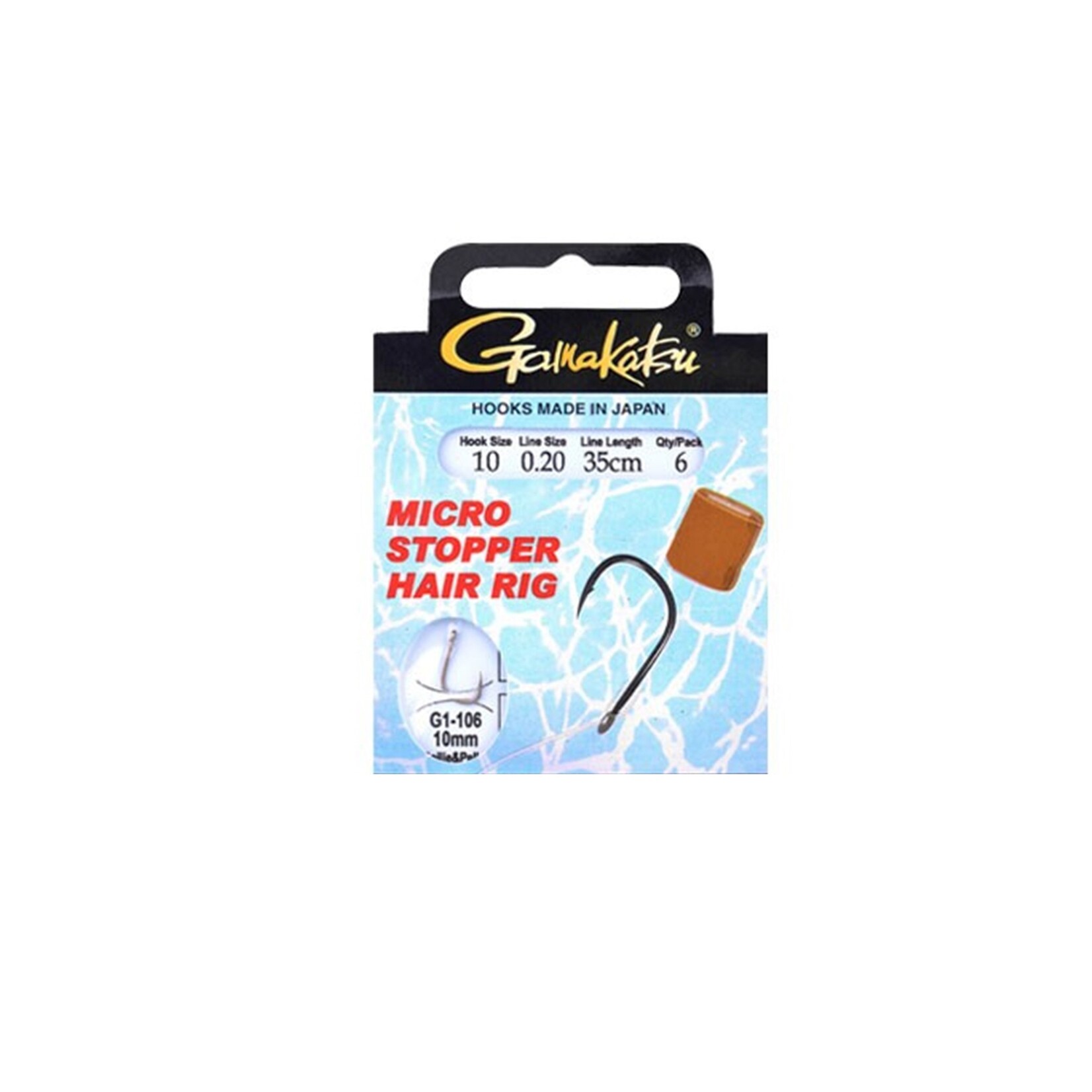 Gamakatsu Gamakatsu G1-106 Micro Stopper Hair Rig kant-en-klare onderlijn met hair en stopper