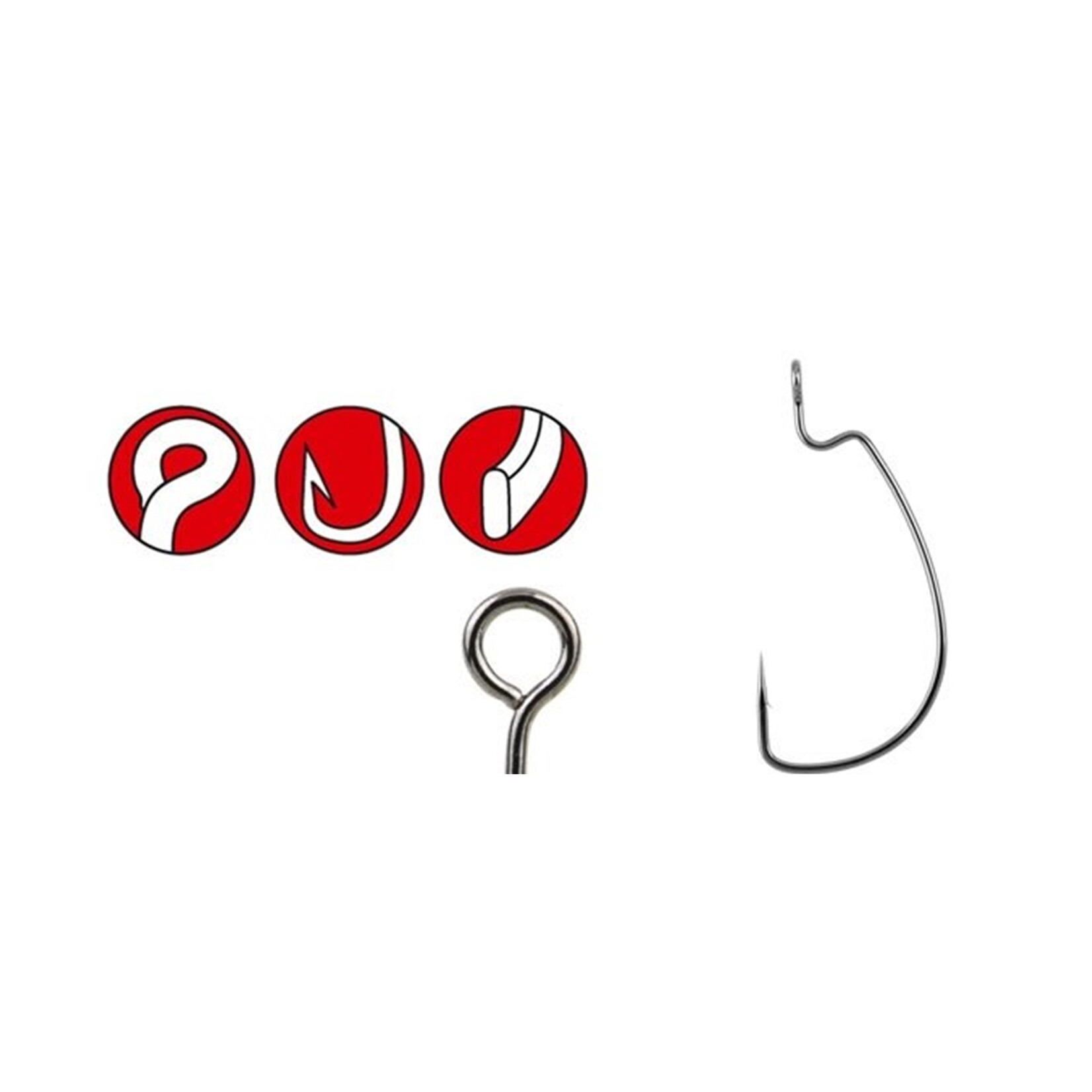 Gamakatsu Gamakatsu Worm 330 Bottom Jigging Hook – sterke offsethaak voor softbaits en bodemvisserij