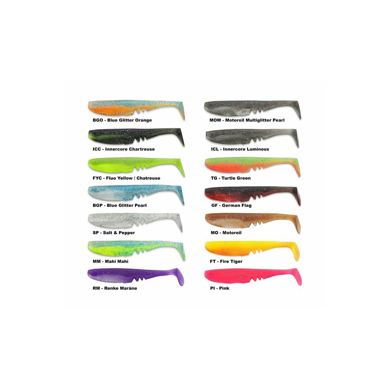 Iron Claw Iron Claw Moby Softbaits Racker Shad – duurzame non-toxic softbait voor roofvissers